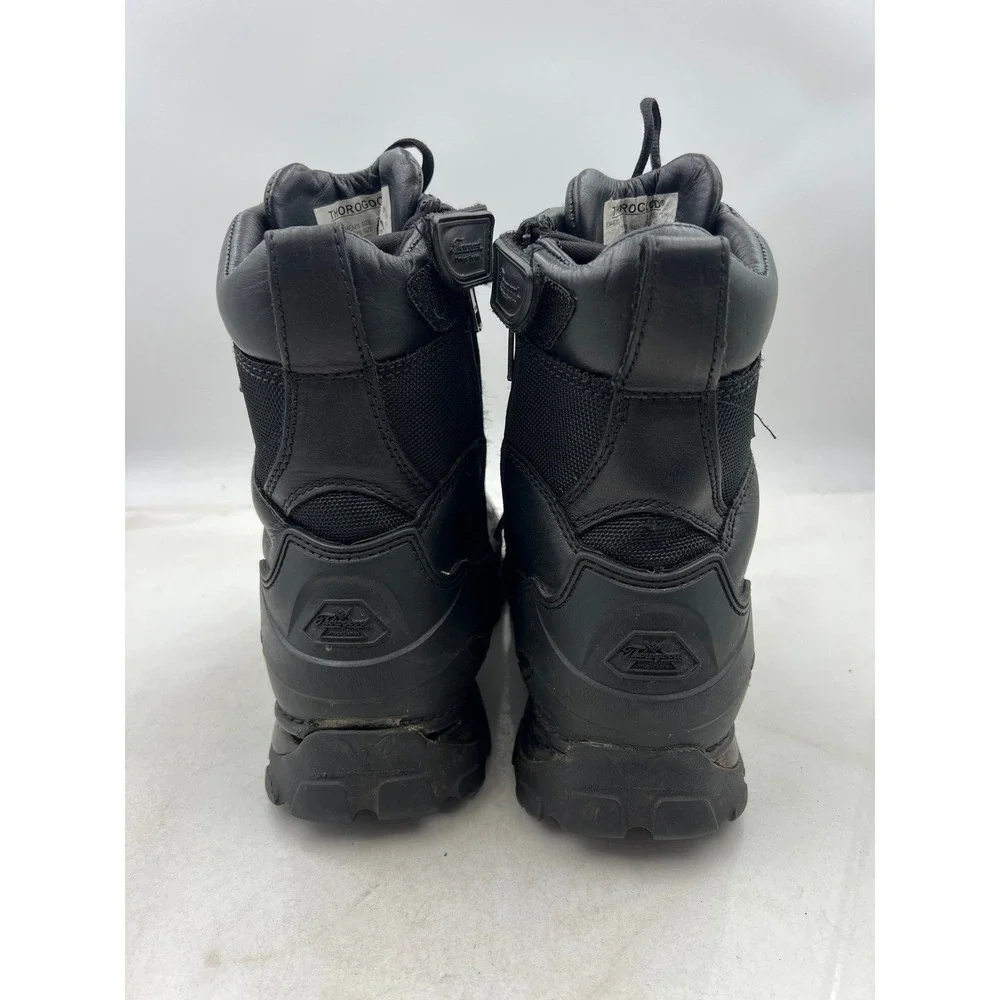 Thorogood Boots Mens Sz 9W Combat Leather Work Sniper Tactical Side Zip 834-6760